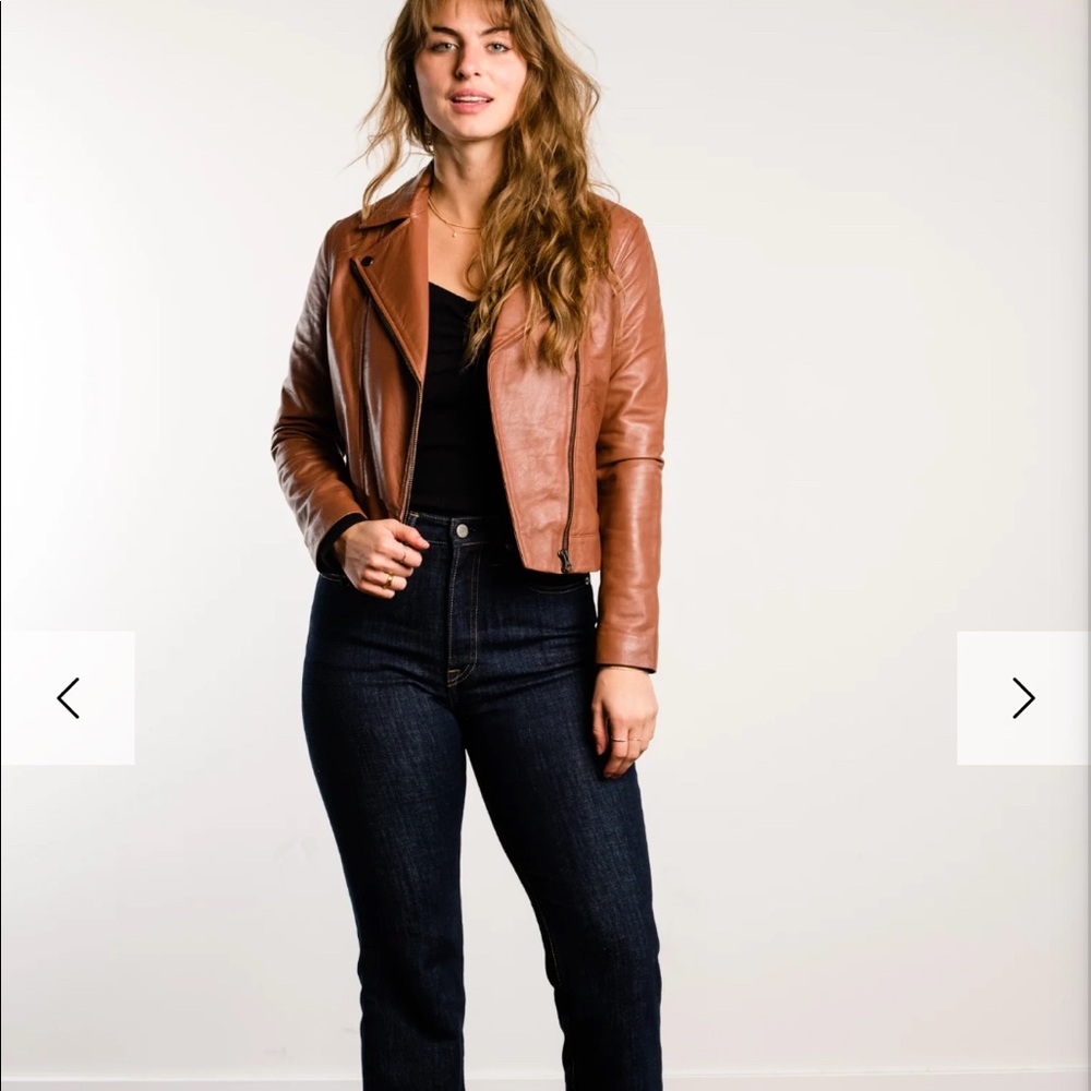 Able Maha Leather Jacket Wiskey L